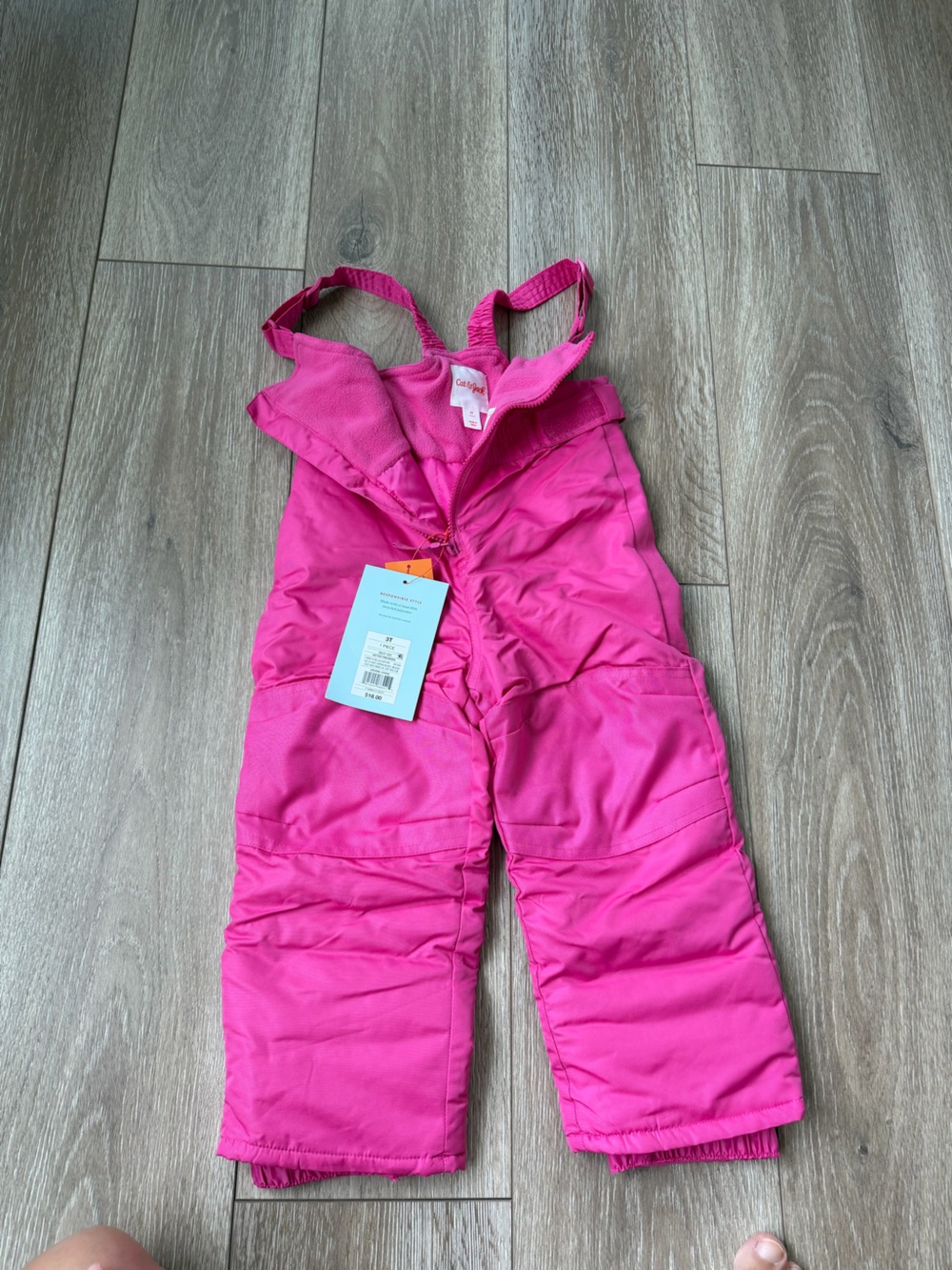 Toddler girls ski One Piece Overalls/ Bib 3T